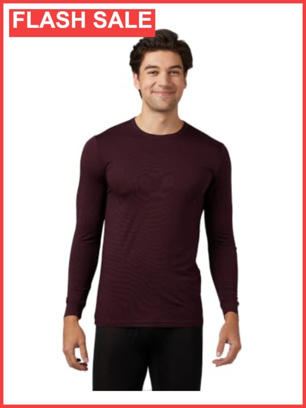 Men's Lightweight Thermal Baselayer Crew Neck Long Sleeve Shirt